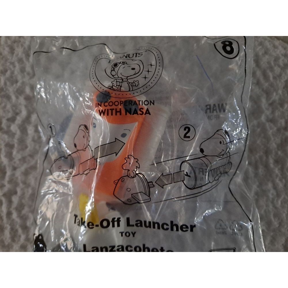 2019 Peanuts With Cooperation Nasa McDonald's‎ Happy Meal #8 Take-Off Launcher - Picture 6 of 6